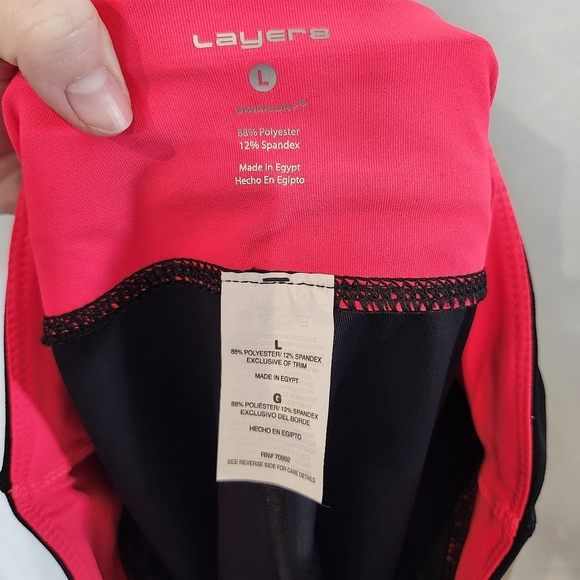 Layer8 NWT Women's Performance Legging Size L Black Compression Workout Yoga Run - Picture 8 of 10